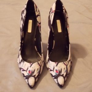 Guess Women's floral heels size 6M